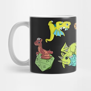 Dice Goblin Dragon Babies Trio Mug